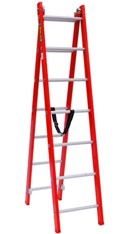 نردبان 4 متری 2 تیکه تک صنعت آلوم پارس